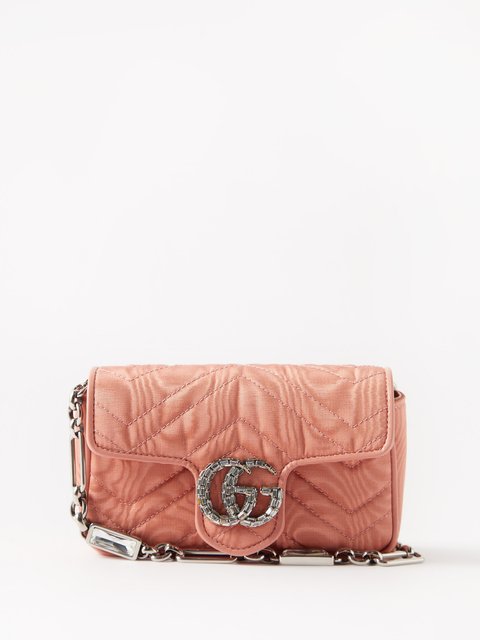 Pink Marmont crystal GG moir belt bag Gucci MATCHES UK