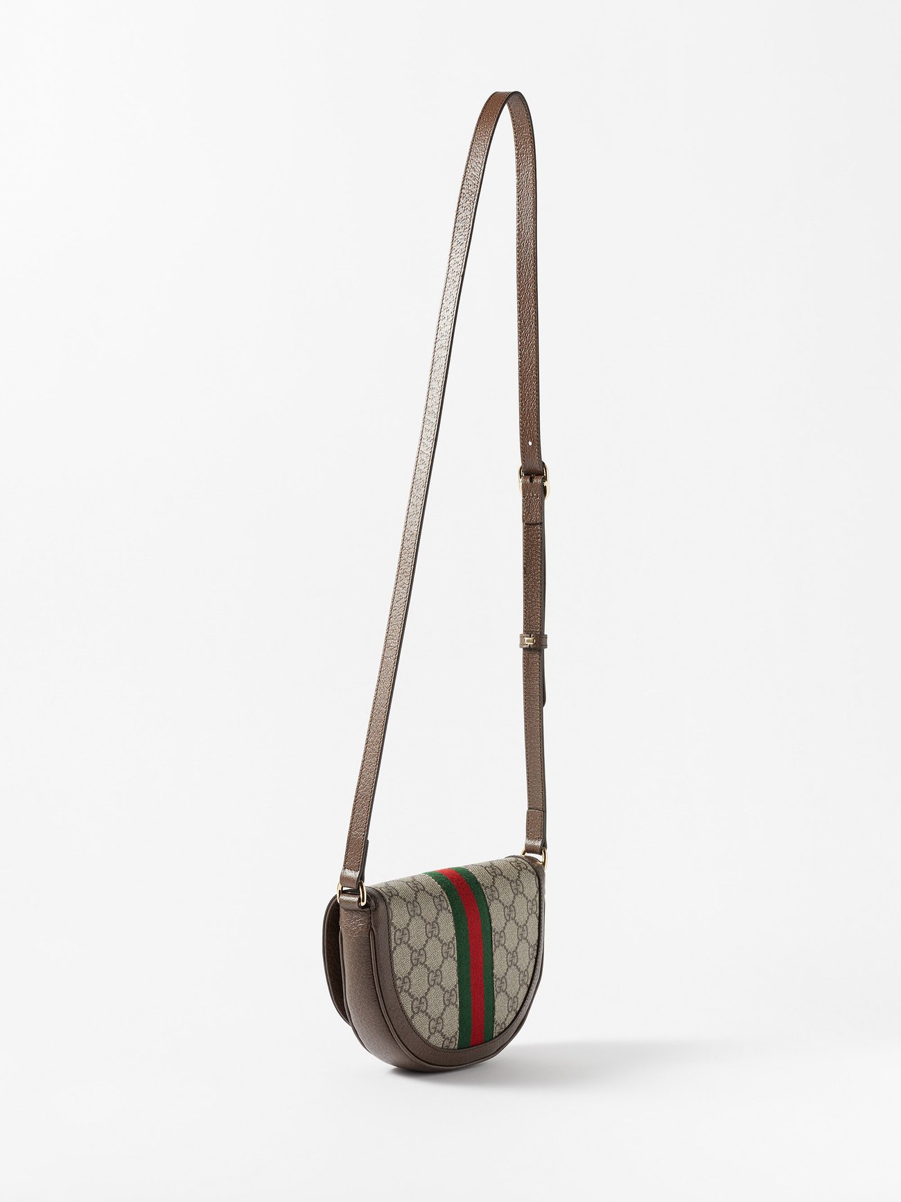 Gucci Ophidia Mini Textured Leather-trimmed Printed Coated-canvas Bucket Bag - Women - Brown Cross-body Bags