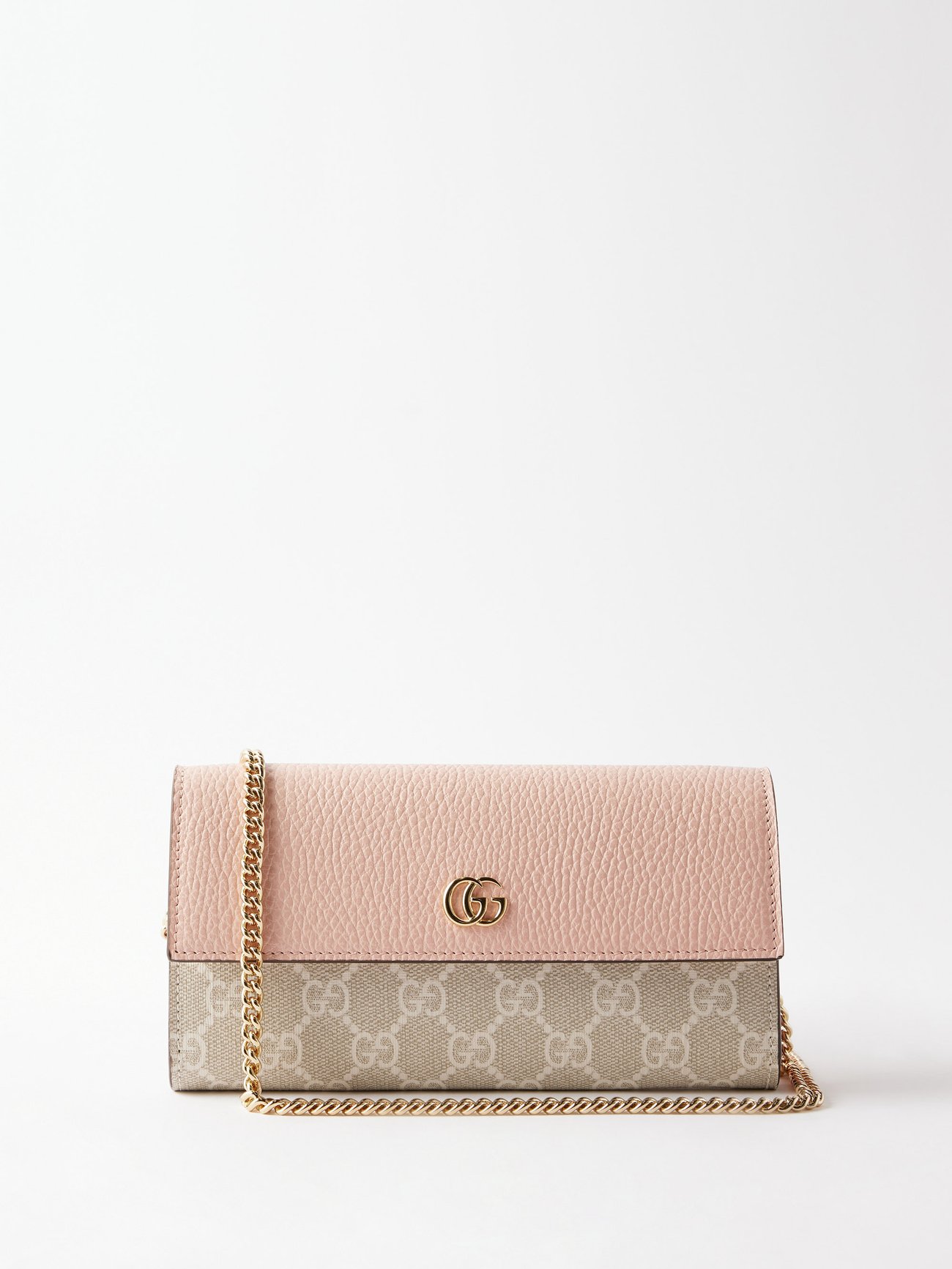 Gucci Key Pouch | GG Leather Clip With Key Chain Pink | BagBuyBuy