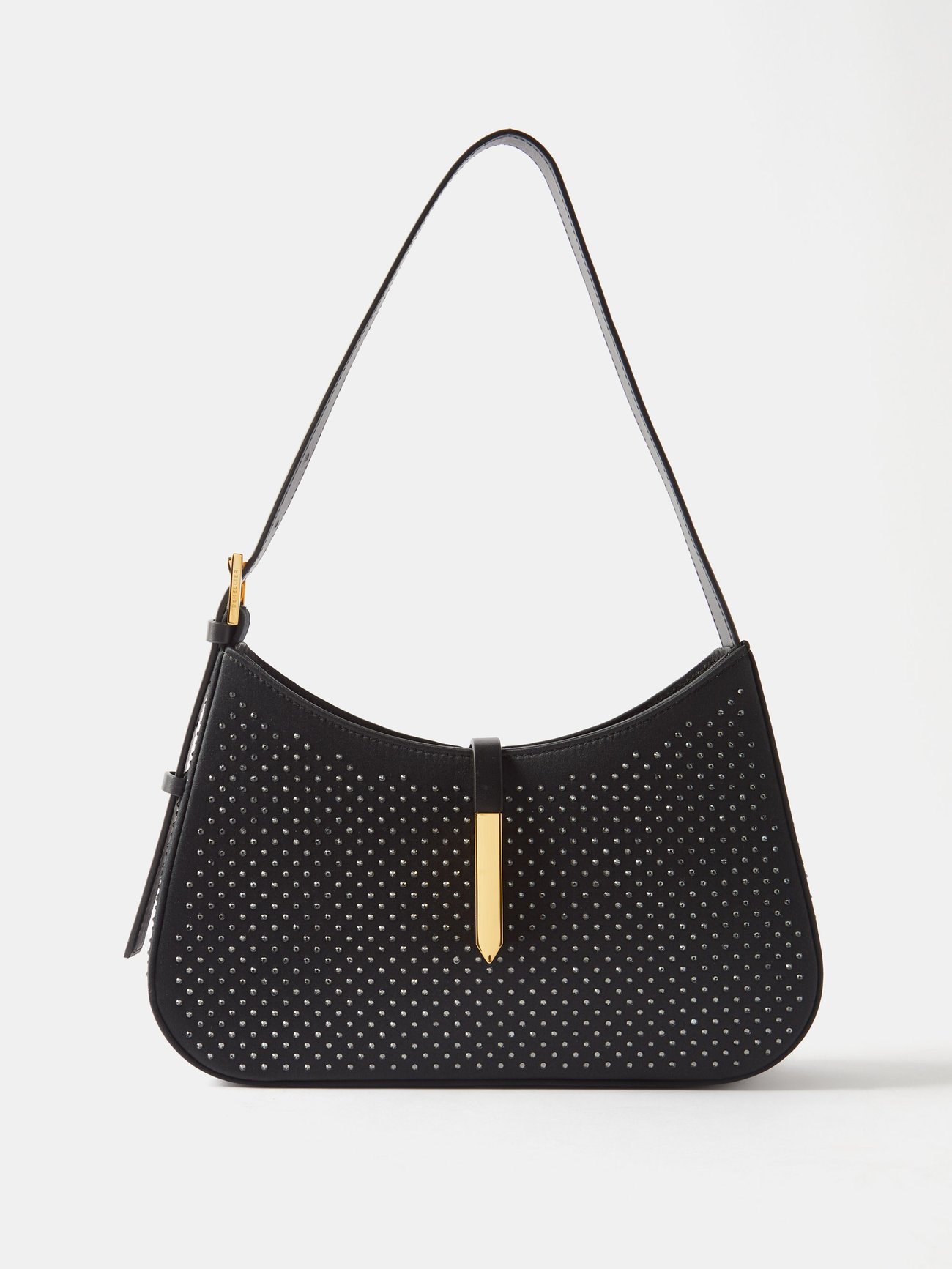 DeMellier Black Tokyo mini embellished-satin shoulder bag | 매치스패션, 모던 ...