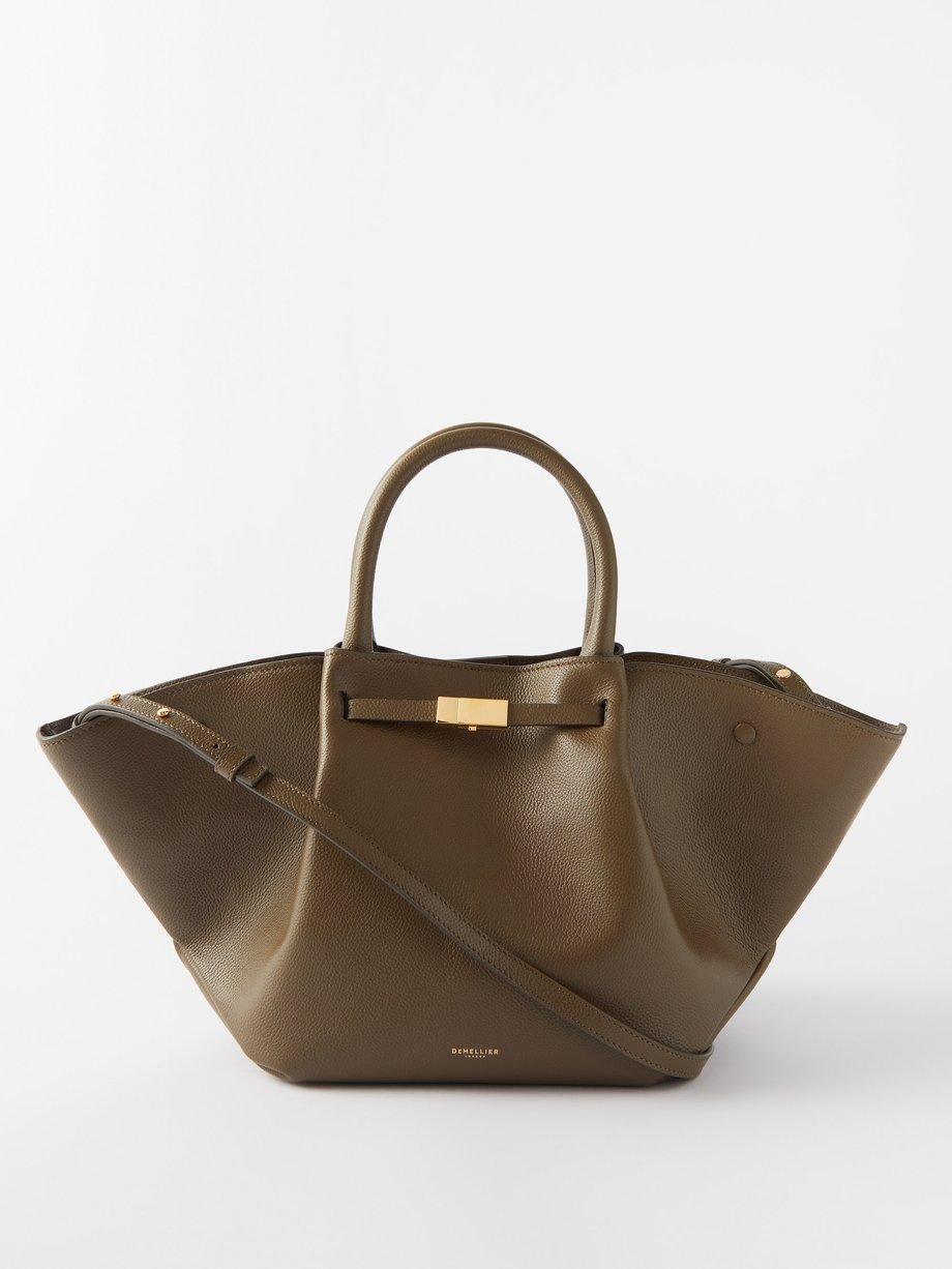 DeMellier The Midi New York Leather Tote Bag in Brown
