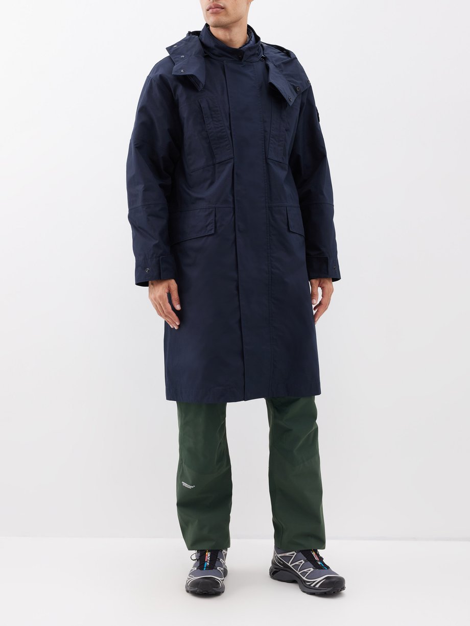Navy Ghost down-lined cotton parka | Stone Island | MATCHESFASHION UK