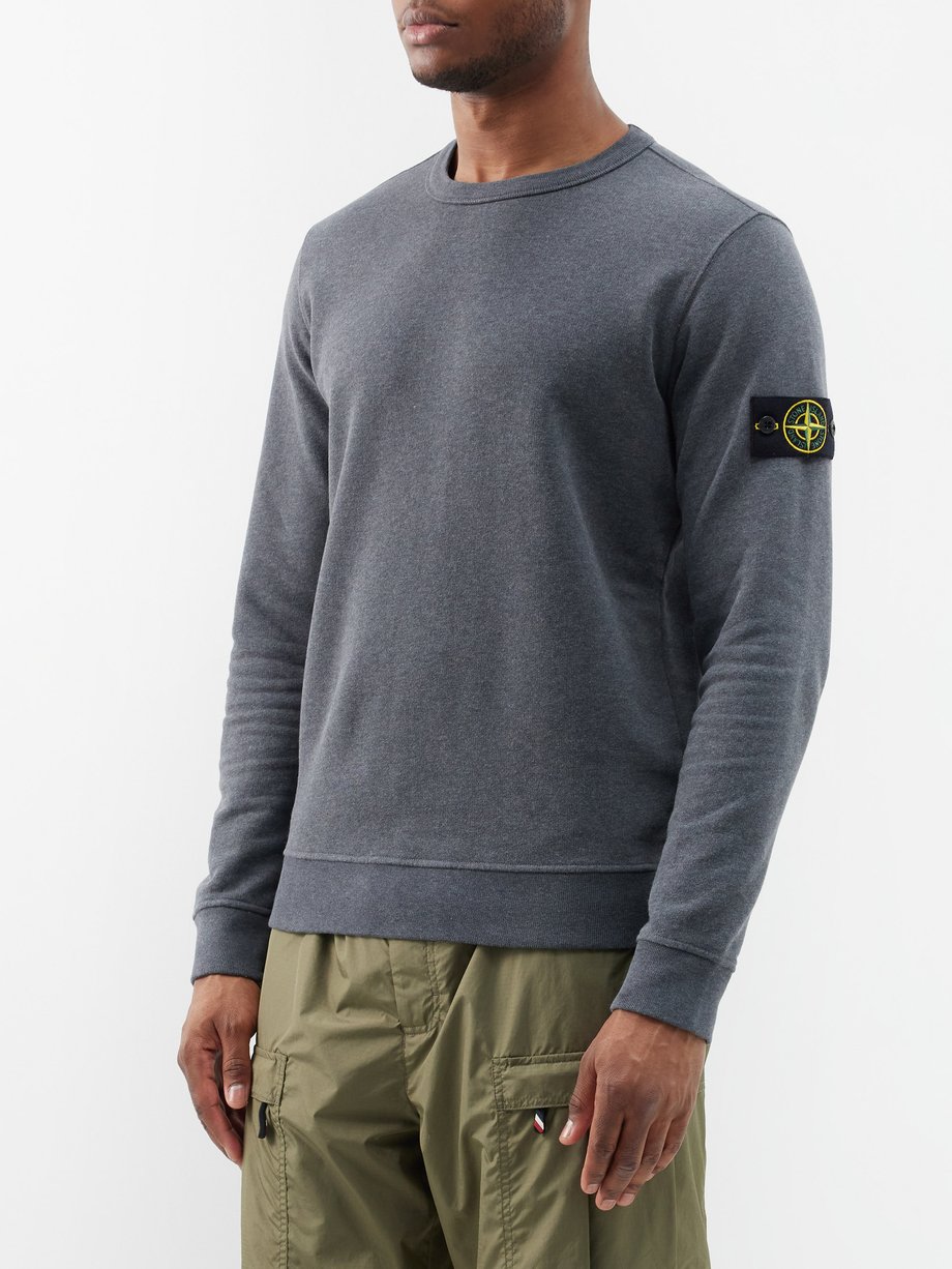 Stone Island Junior logo-patch Cotton Sweatshirt - Farfetch