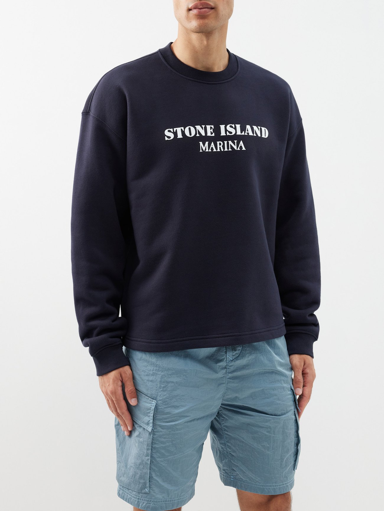 Marina logo-print cotton-jersey sweatshirt