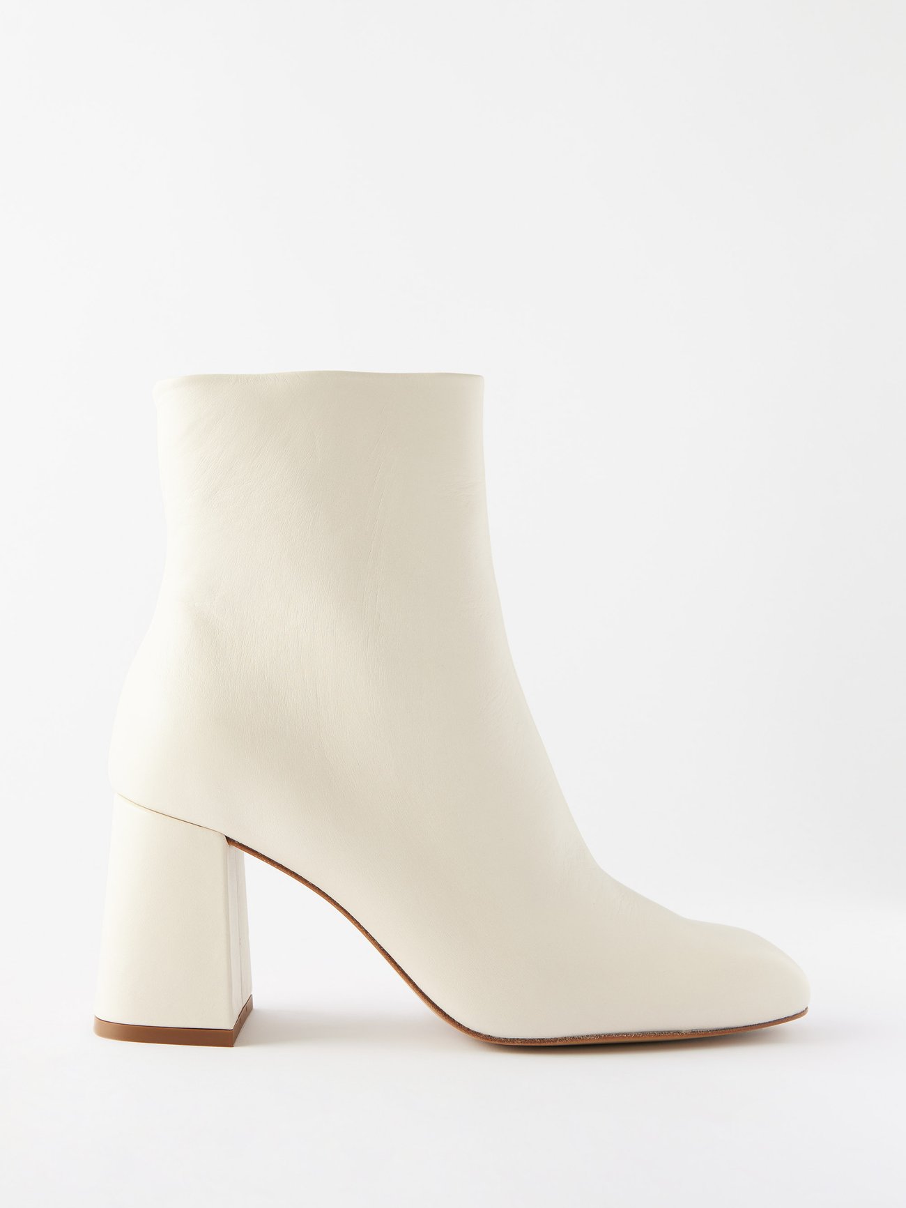White Mirasierra 70 leather ankle boots | Souliers Martinez ...