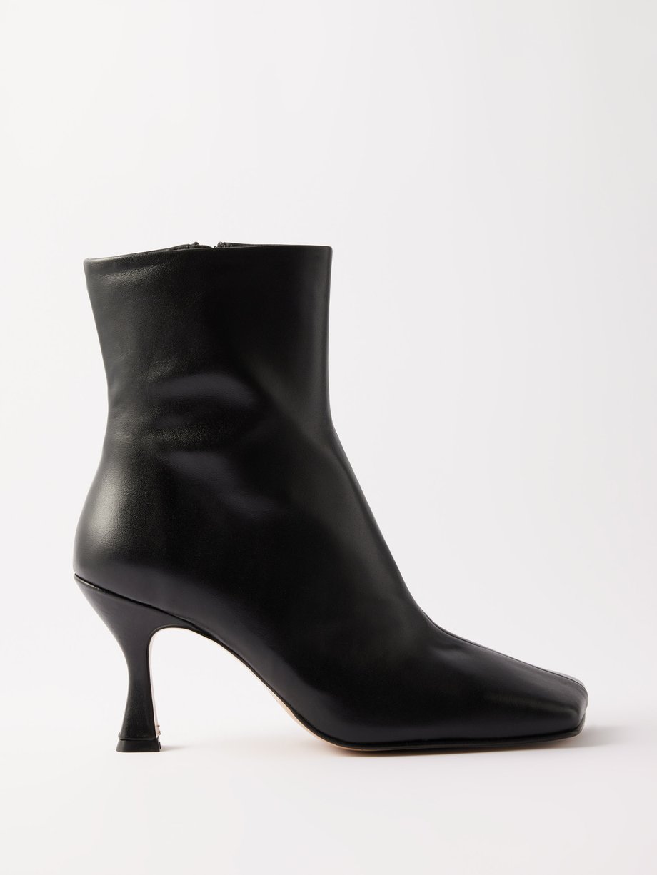 Black Tatiana 80 leather ankle boots | Souliers Martinez | MATCHES UK
