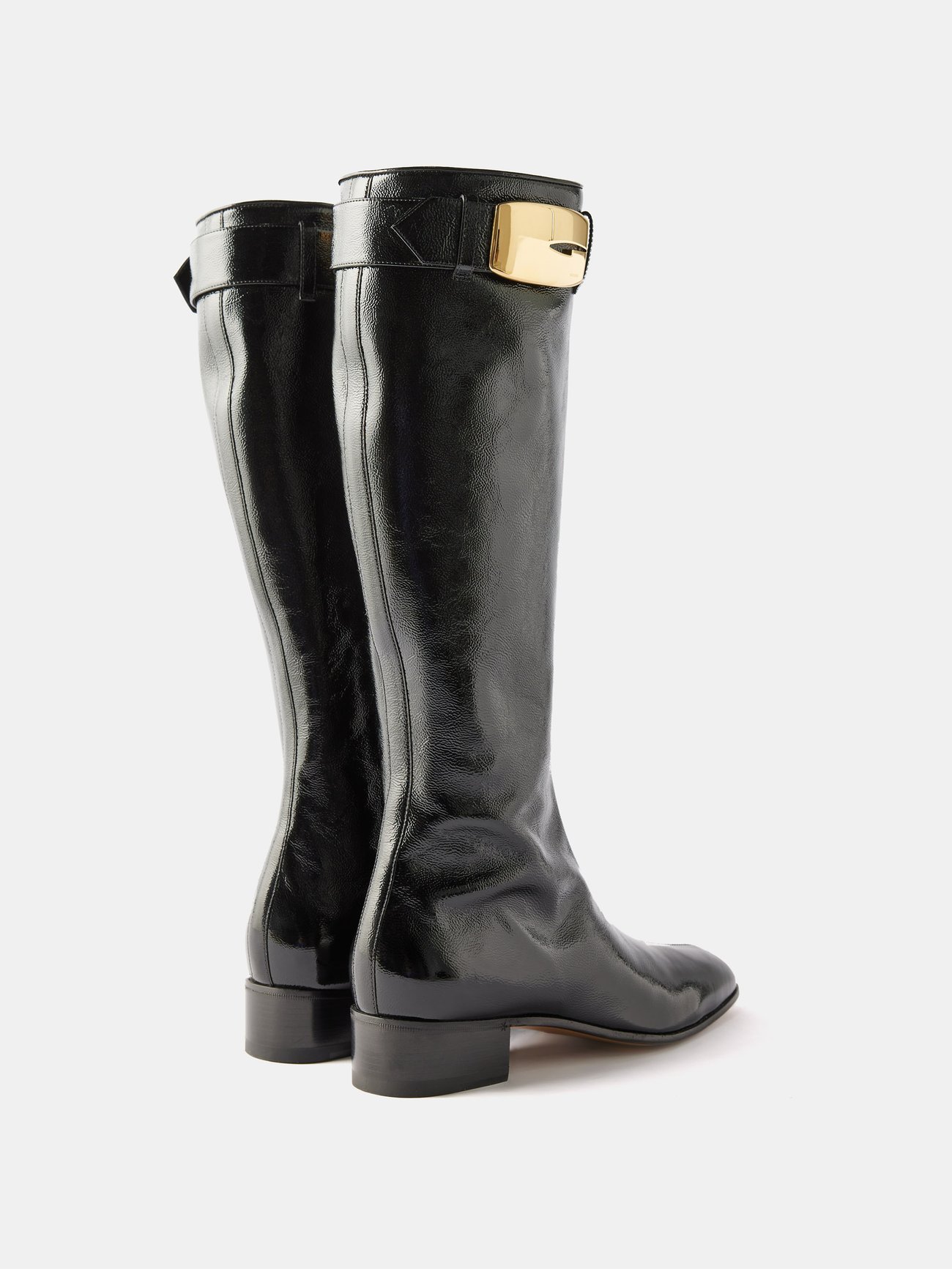 Patent Leather Knee High Boots in Black - Acne Studios