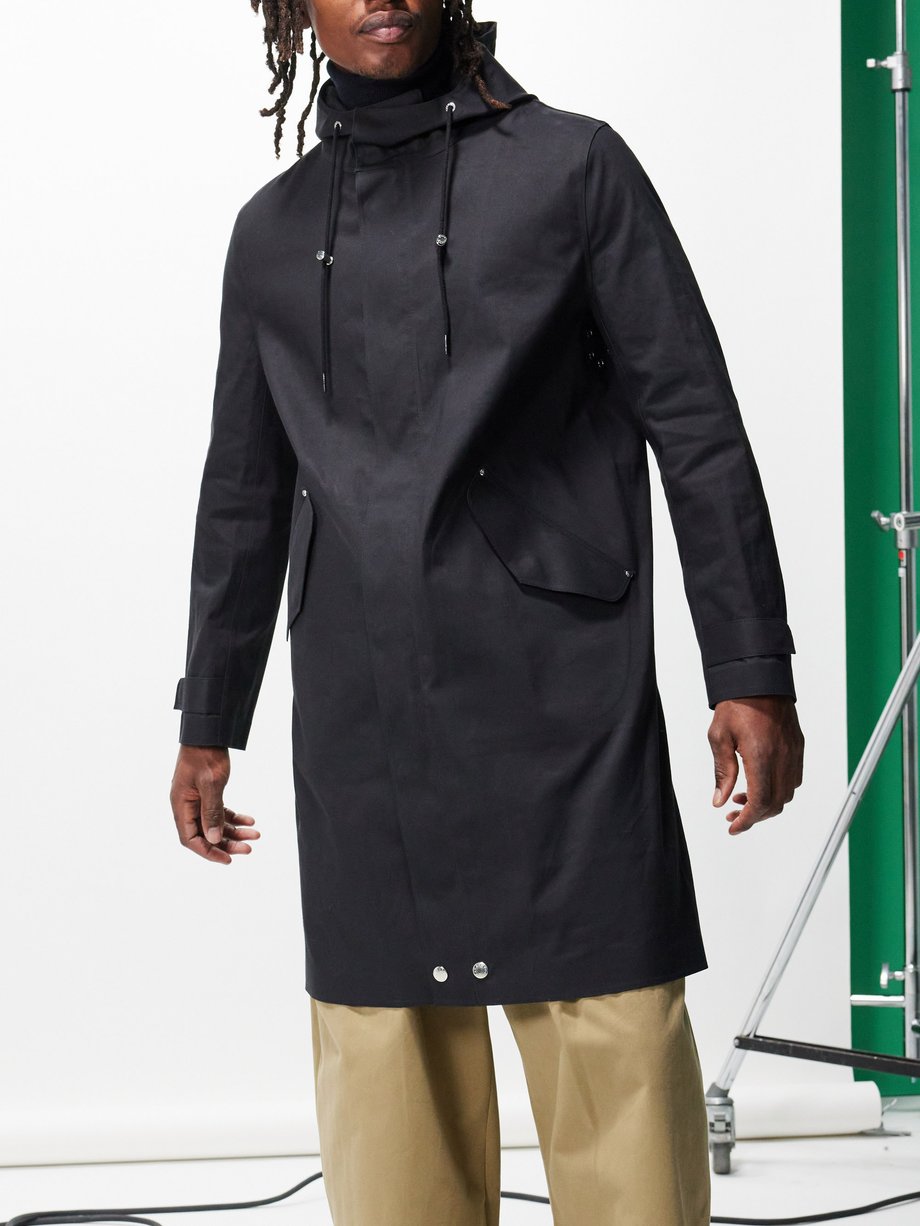Black Granish bonded cotton parka coat | Mackintosh | MATCHES UK