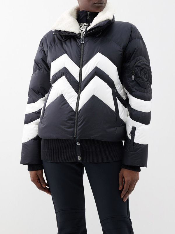 Bogner Valea chevron-quilted down ski jacket