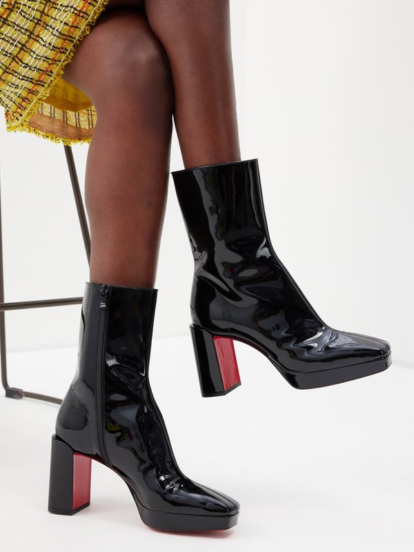 Christian Louboutin Alleo 90 patent-leather ankle boots