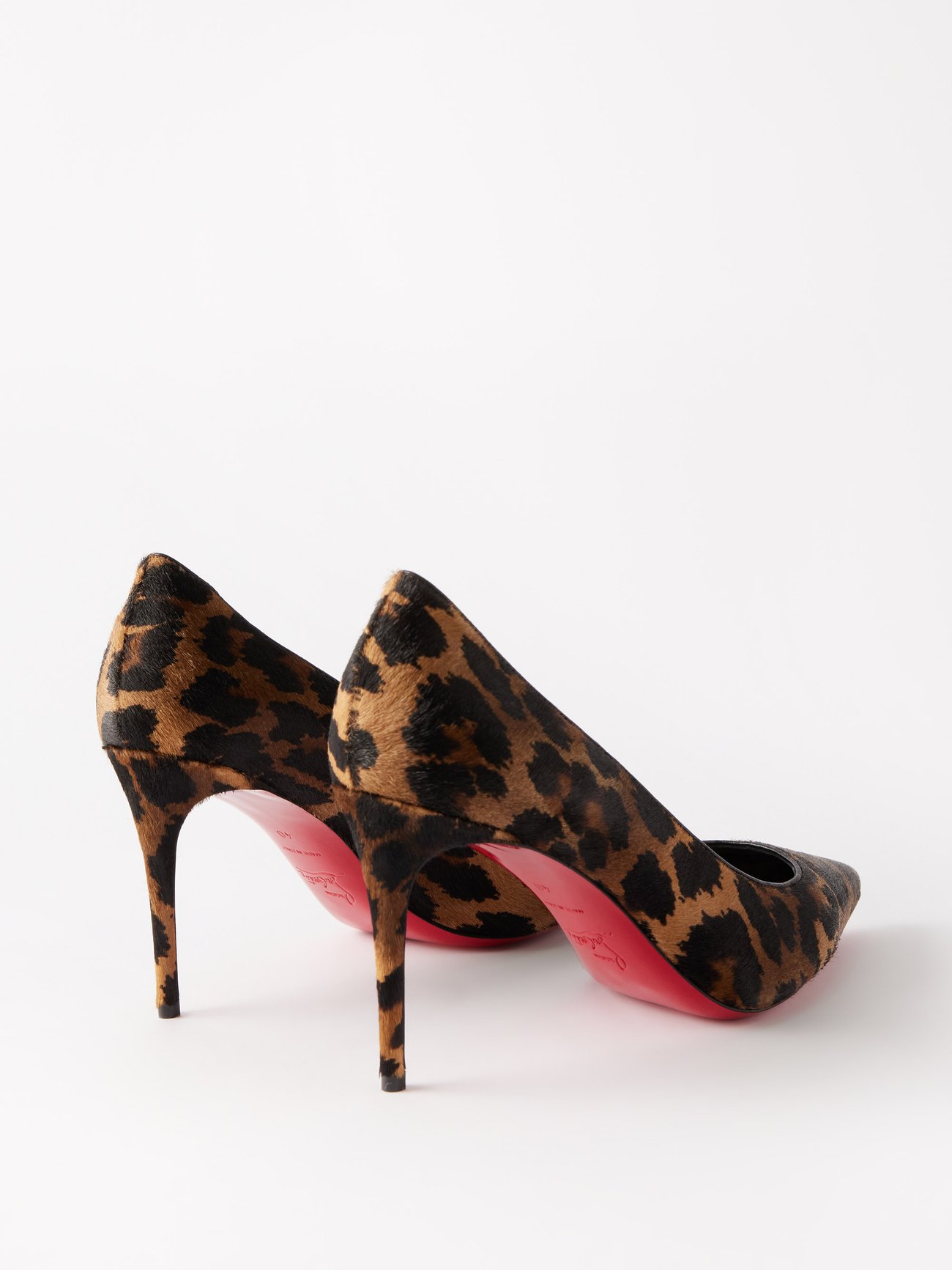 CHRISTIAN LOUBOUTIN So Kate Booty 85 leopard-print calf hair ankle