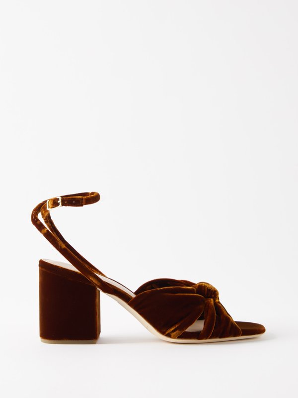 Loeffler Randall Shoe Size 8.5 Brown Leather Block Heel Ankle Strap Sandals  — Labels Resale Boutique