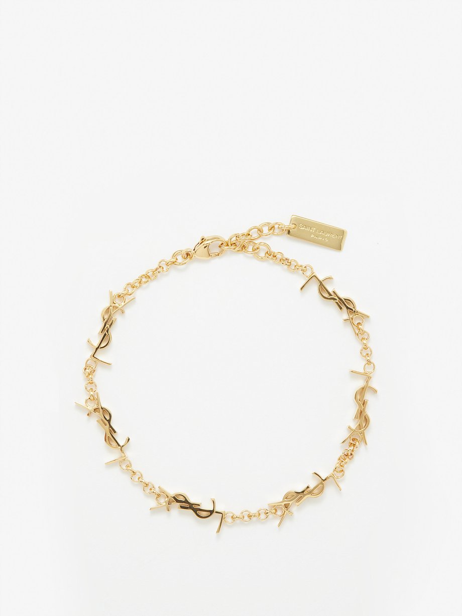 Gold Cassandre chain bracelet | Saint Laurent | MATCHES UK