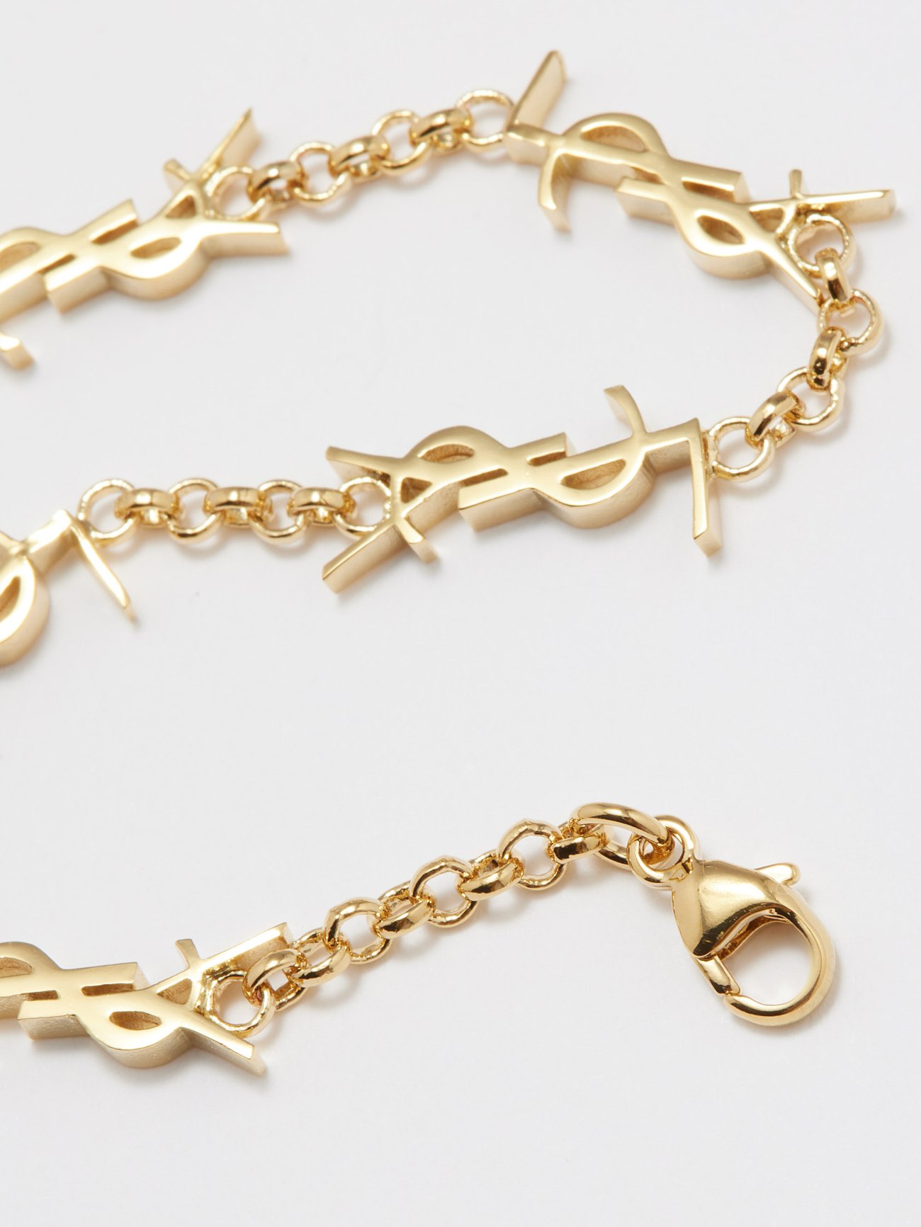 Cassandre Monogram Charm Bracelet in Gold - Saint Laurent