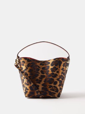 Christian Louboutin Cabachic mini leopard-print leather cross-body bag