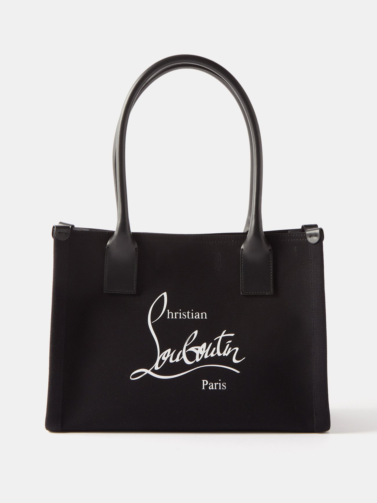 CHRISTIAN LOUBOUTIN: Nastroloubi bag in canvas - Black