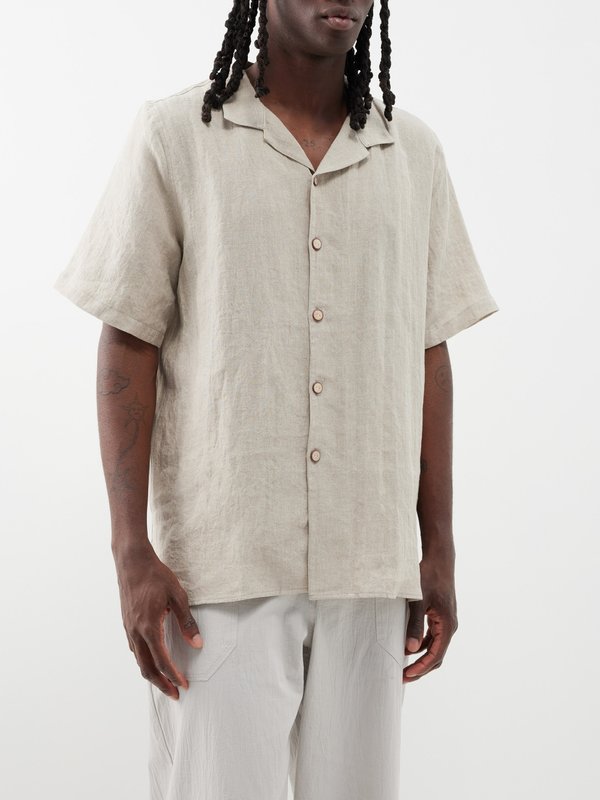 Marané Linen short-sleeved shirt