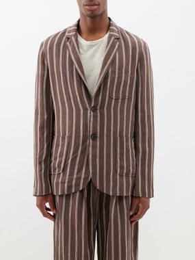 Itoh Striped linen suit jacket