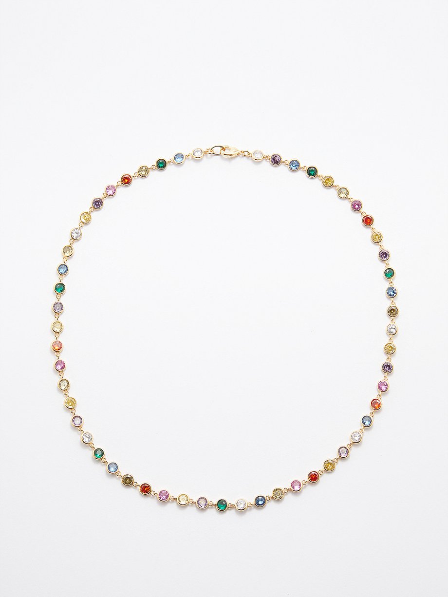 Gold Diamond Life crystal necklace | Roxanne Assoulin | MATCHES UK