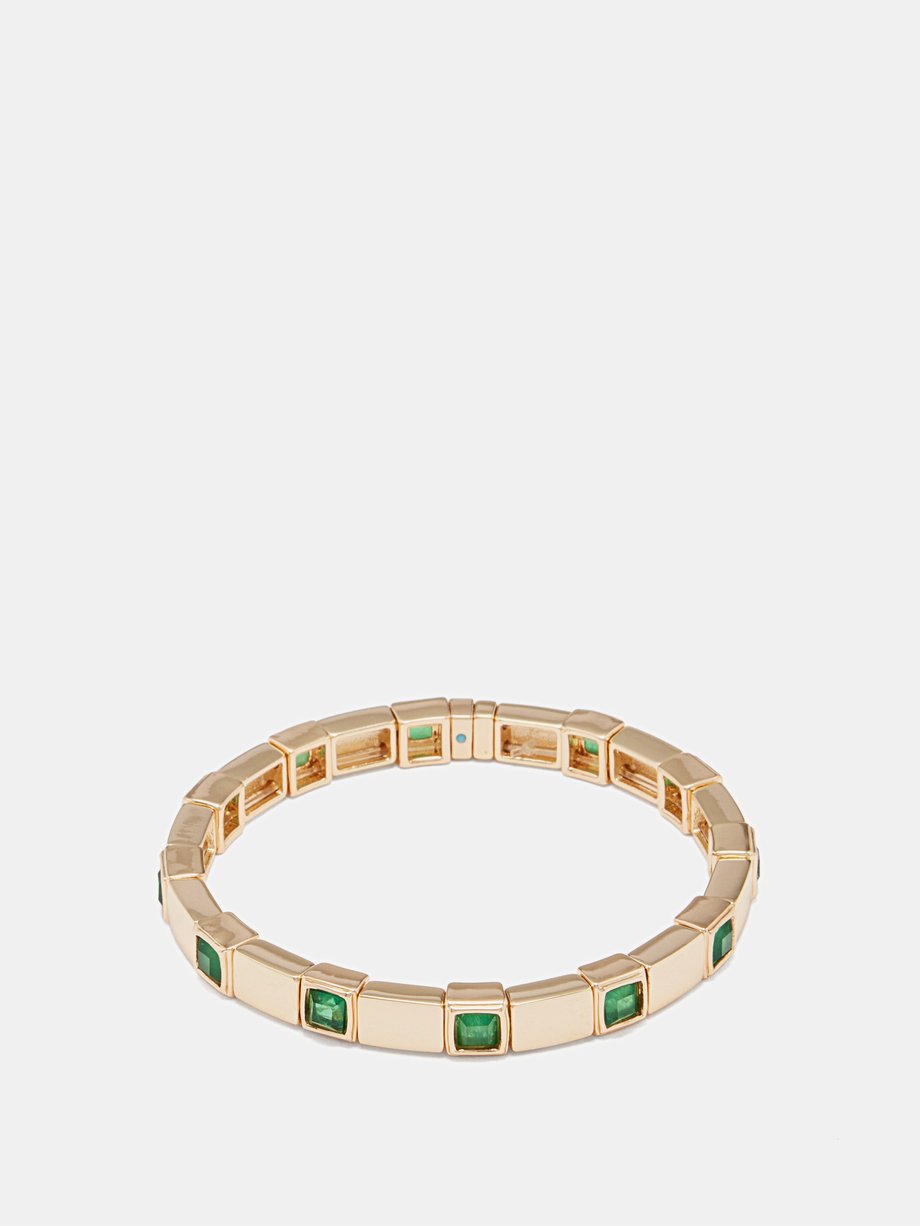 Gold The Swank crystal beaded bracelet | Roxanne Assoulin ...
