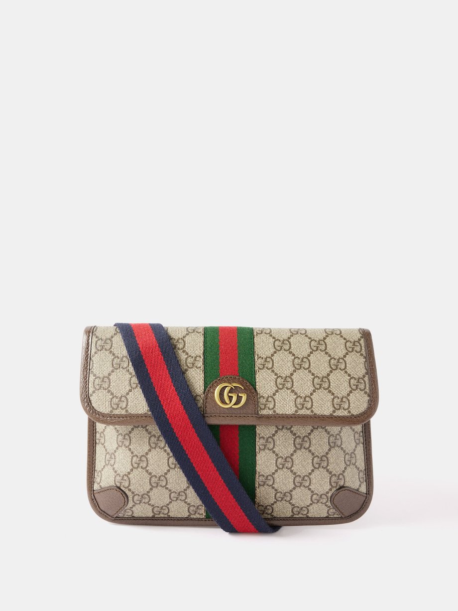 Beige Web stripe GG canvas cross body bag Gucci MATCHES UK