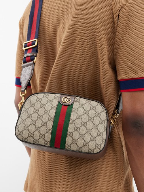 Gucci, GG Supreme Canvas Micro Cross-body Bag, Mens, Beige Multi