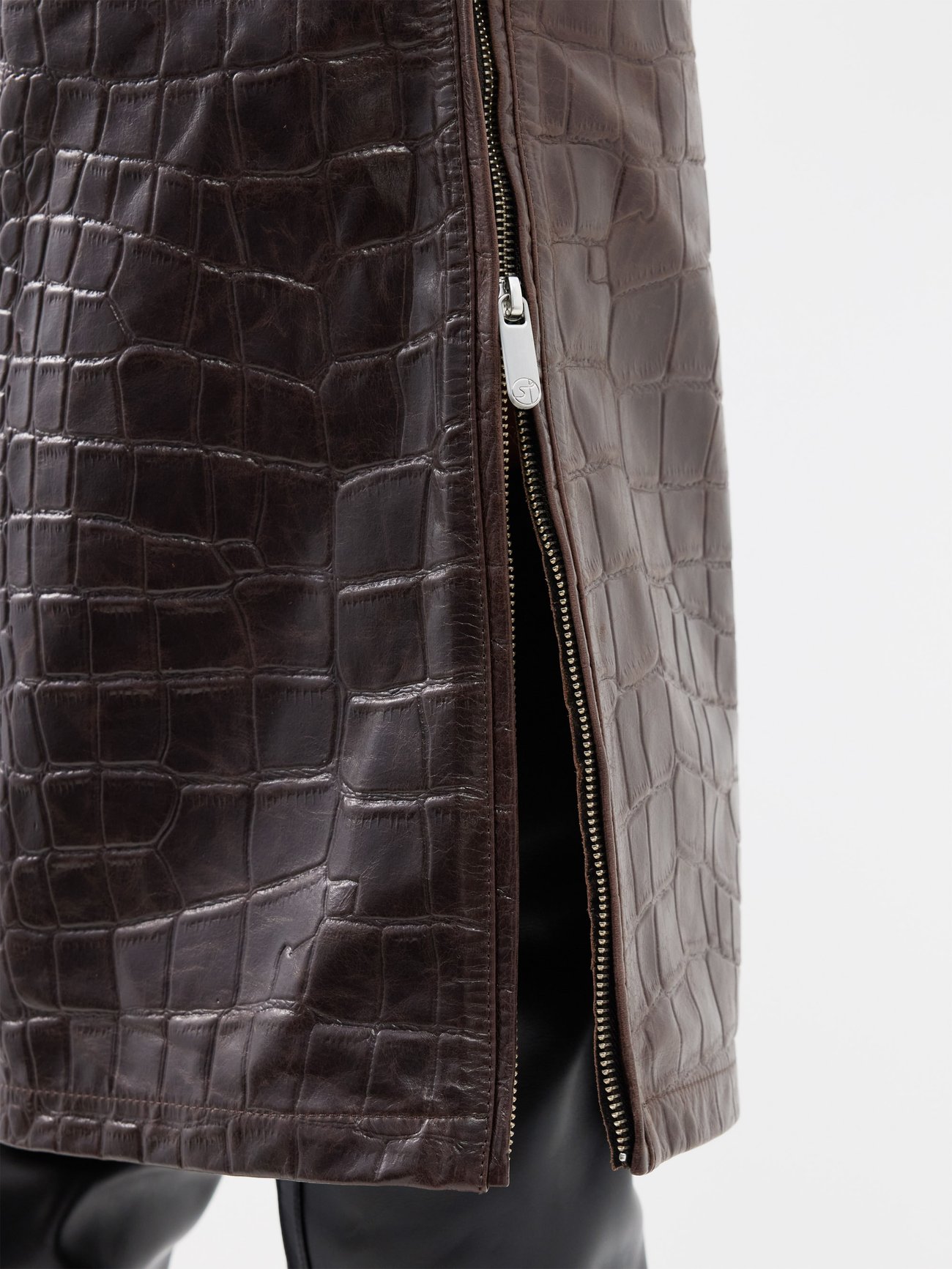 Saks Potts Sarah crocodile-effect Leather Jacket - Farfetch