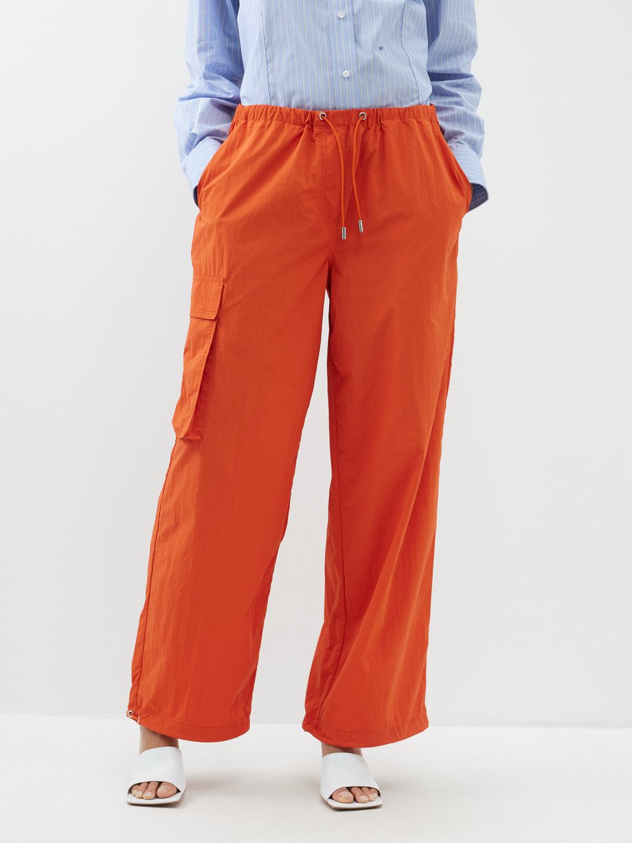 Orange Esther nylon cargo trousers | Saks Potts | MATCHES UK