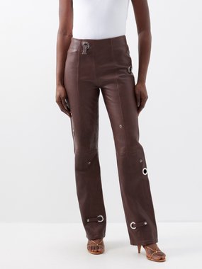 Straight Cut Pants With Monogram Elastic Belt - Ready to Wear