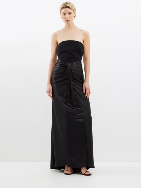 Wayfaring strapless maxi dress in black - Staud