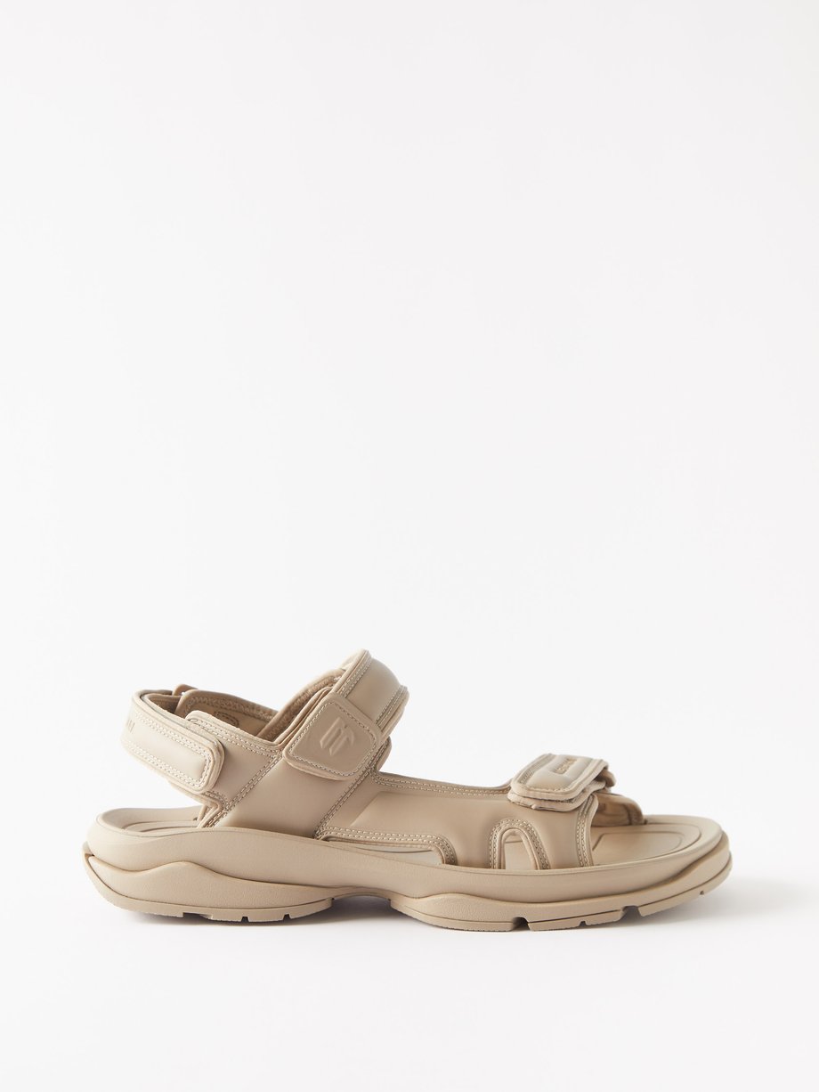 Beige Tourist faux-leather sandals | Balenciaga | MATCHESFASHION US