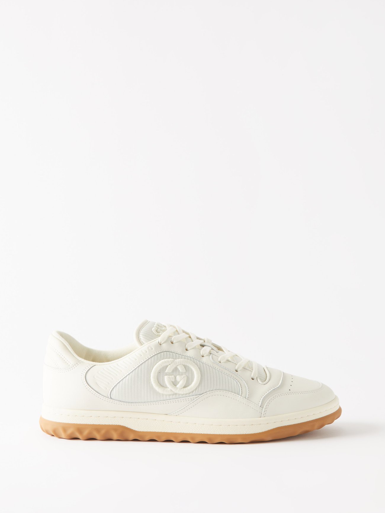 White MAC80 leather trainers | Gucci | MATCHES UK