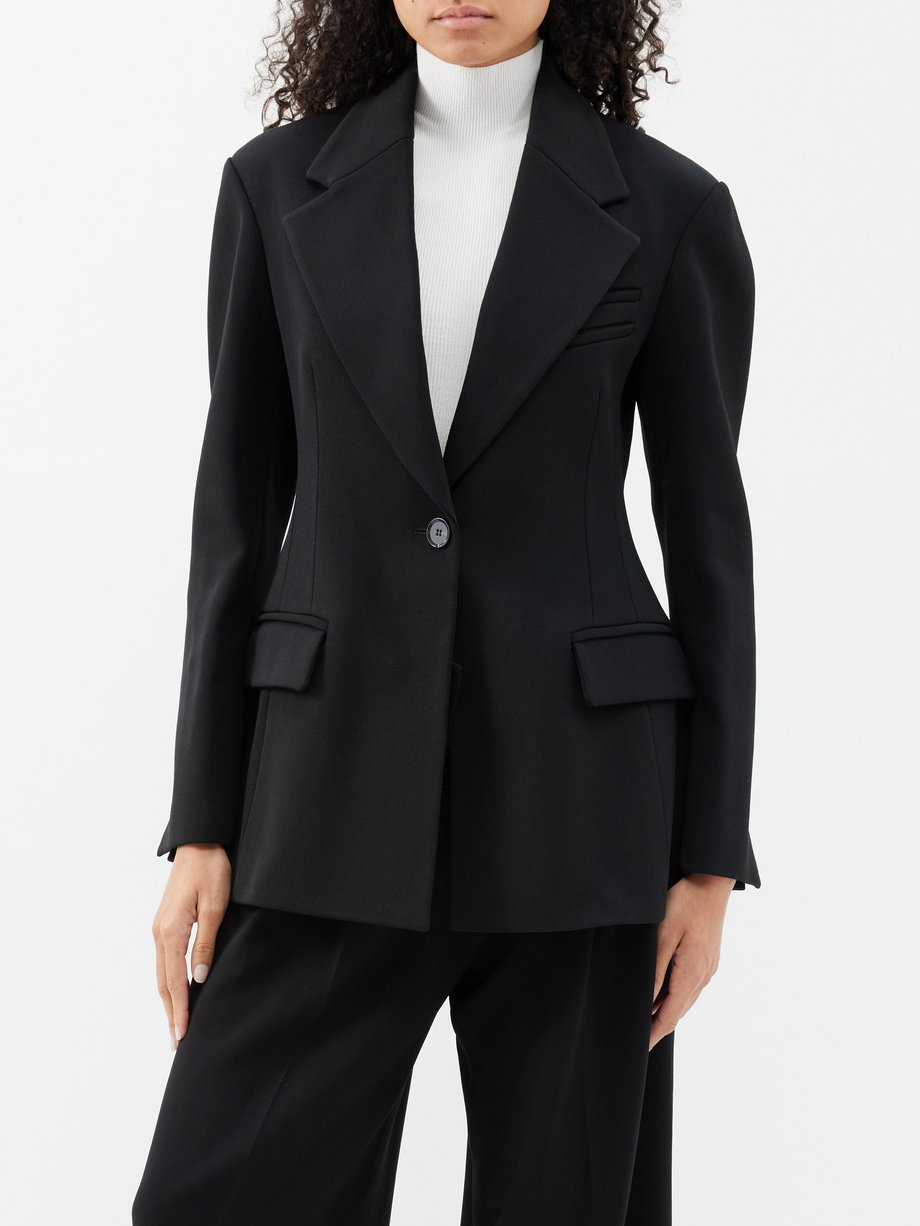 Black Back-slit wool suit jacket | Proenza Schouler | MATCHES UK