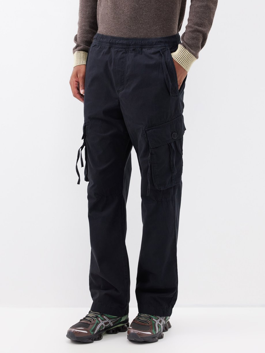 Off-white stretch cotton cargo - Made in Italy