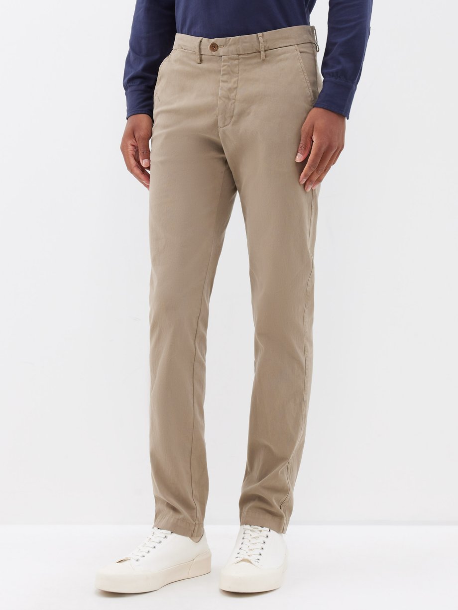 Beige Tobby stretch-cotton trousers, Hartford