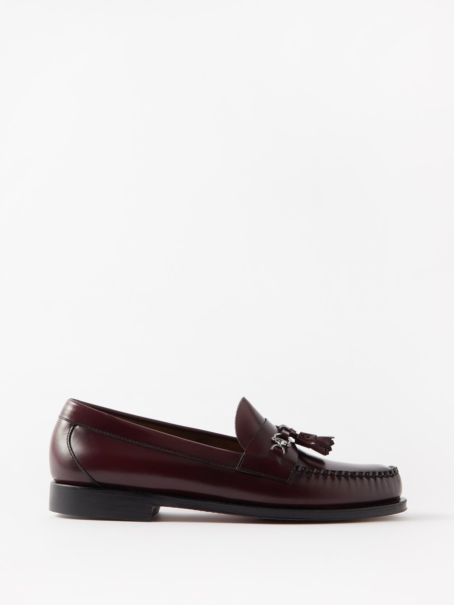 Burgundy Weejuns Heritage Lincoln leather loafers | G.H. BASS ...
