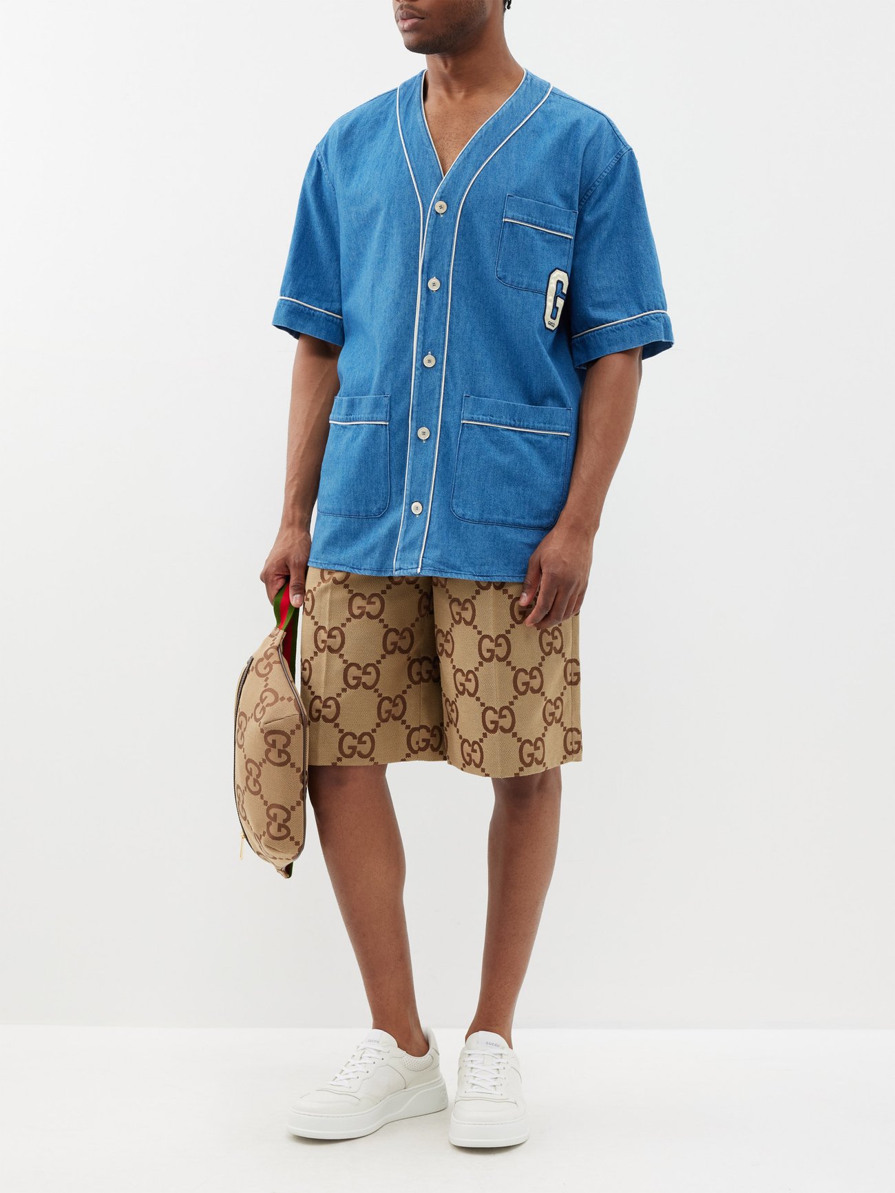Gucci Denim Short-Sleeved Shirt