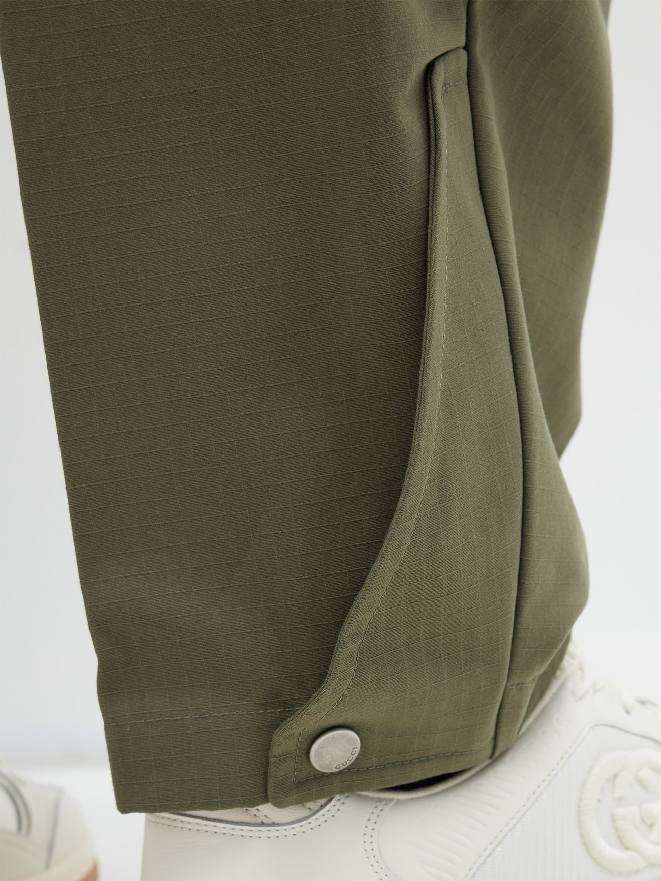Gucci - GG-jacquard Cotton-Ripstop Cargo Trousers - Mens - Khaki