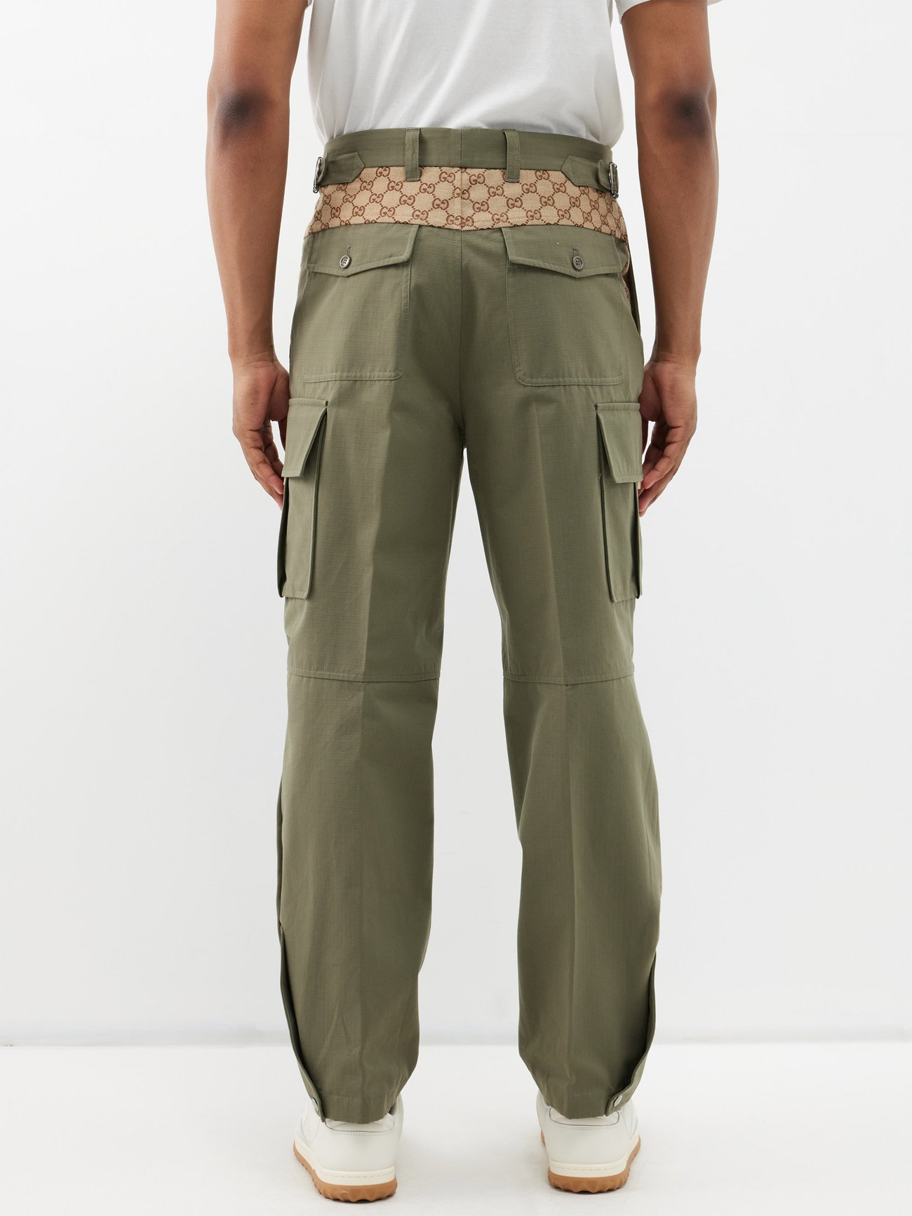 Gucci Web-detail Cargo Trousers - Farfetch