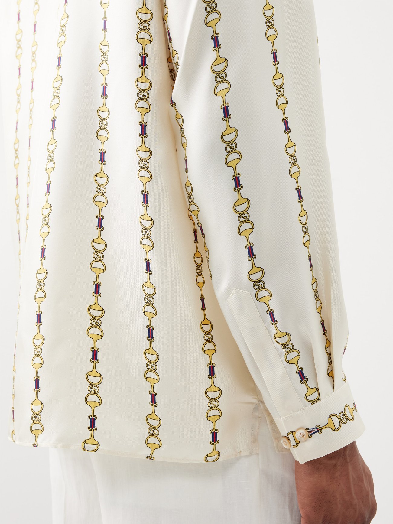 Gucci Inspired Chain Print Tallulah Silky Shirt