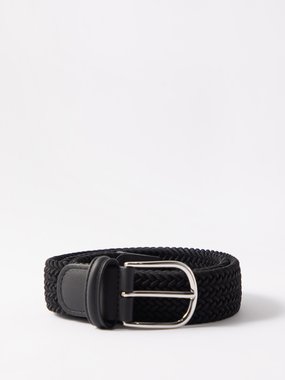 Anderson's Croc-effect Leather Belt - Women - Black Belts