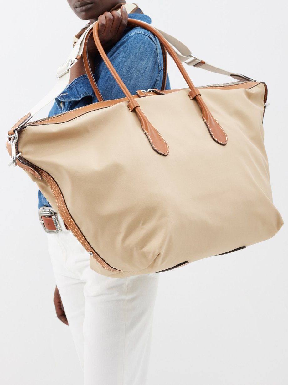 Camel Bellport XL nylon leather-trim tote bag | Polo Ralph Lauren