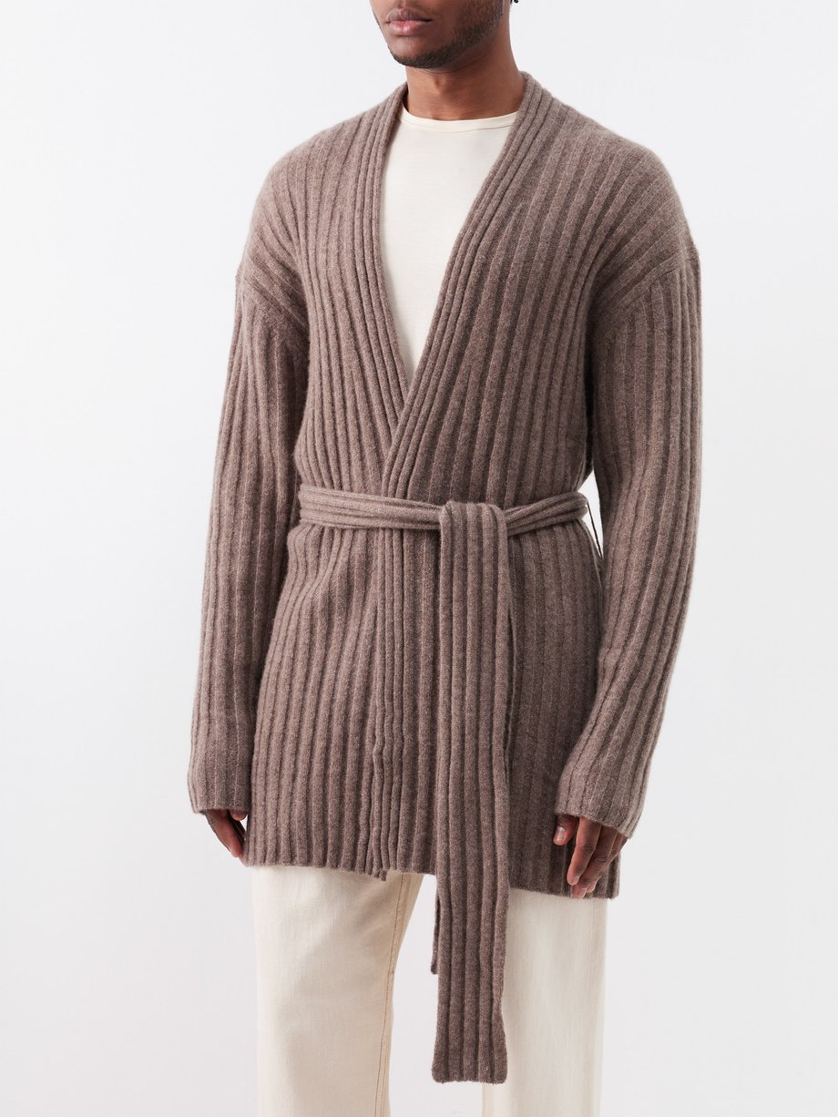 Commas Belted cashmere and silk-blend cardigan