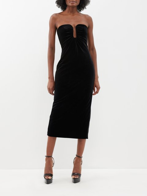 Self portrait strapless clearance dress