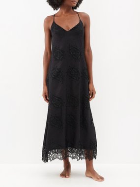Desmond & Dempsey Desmond and Dempsey Broderie-anglaise crepe night dress