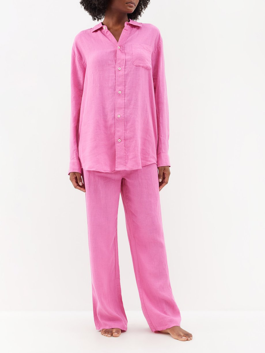 Pink Linen pyjamas | Desmond and Dempsey | MATCHES UK