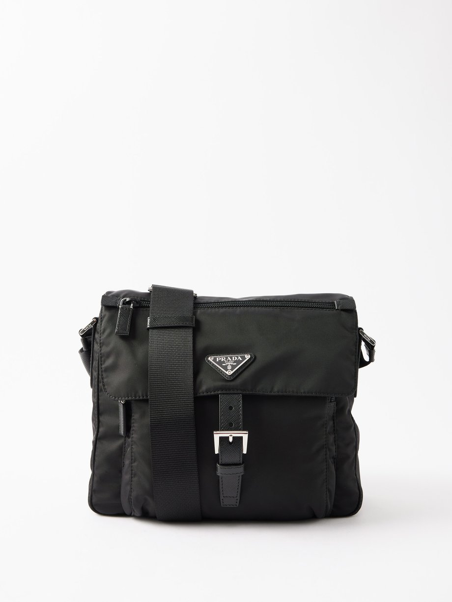 Black Re-Nylon crossbody bag
