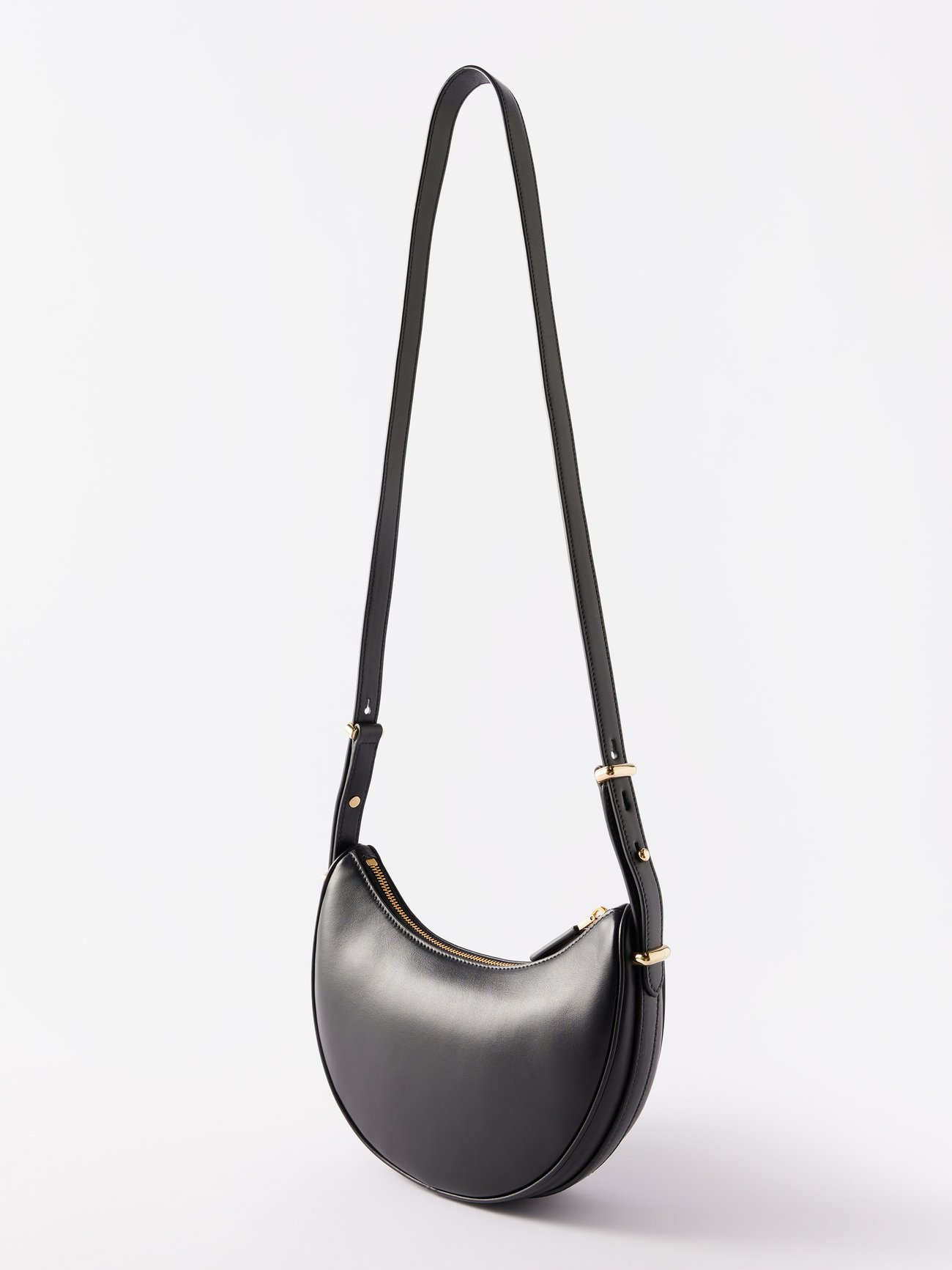 Shop Prada Arqué Leather Shoulder Bag