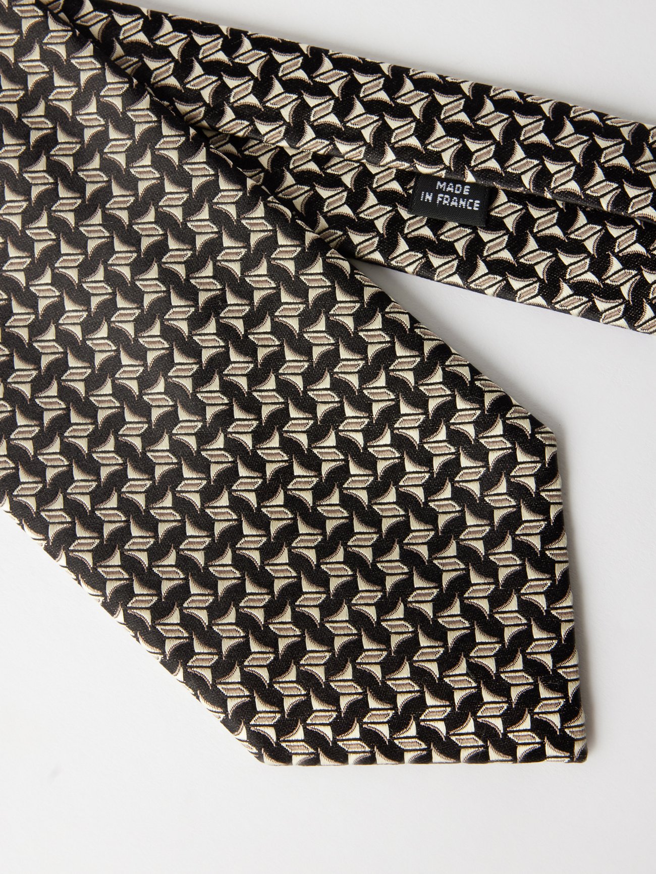 HommeGirls monogram-pattern Silk Tie - Black