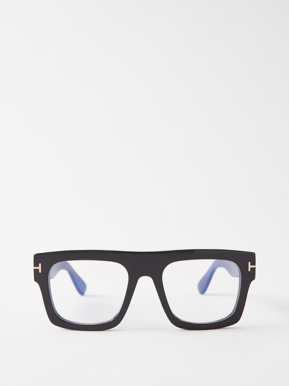 Black Fausto square acetate glasses | Tom Ford | MATCHESFASHION AU